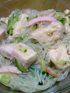 電子レンジで簡単♪鶏胸肉の春雨サラダ-レシピのメイン写真