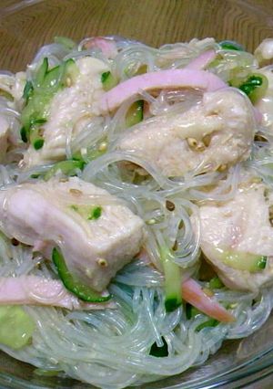 電子レンジで簡単♪鶏胸肉の春雨サラダ-レシピのメイン写真