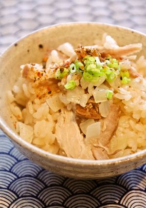 ぐっさんチャーシューと玉葱の炊き込みご飯-レシピのメイン写真