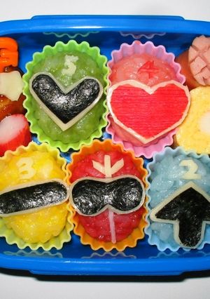 ゴレンジャーぷちおにぎり-レシピのメイン写真