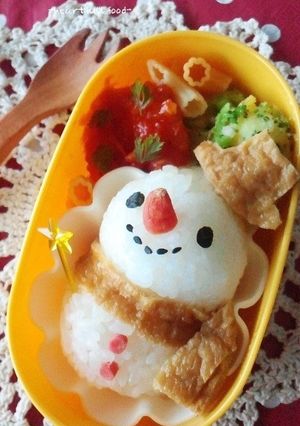 キャラ弁☆クリスマス☆雪だるまのお結び-レシピのメイン写真