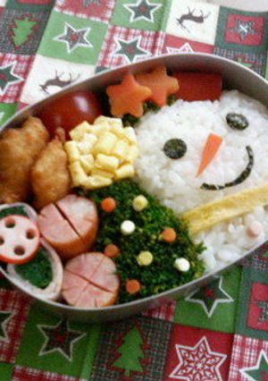 クリスマス◆キャラ弁◆雪だるま-レシピのメイン写真