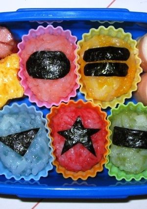 オーレンジャーのぷちおにぎり-レシピのメイン写真
