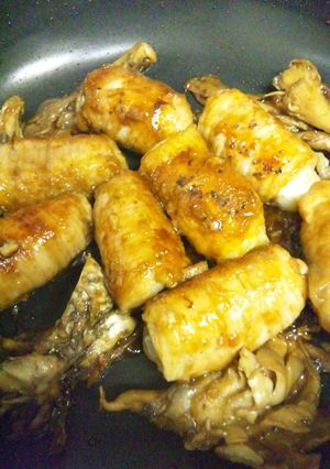 ☆豚肉のネギ巻き☆にんにく醤油味-レシピのメイン写真