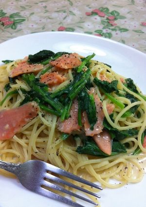 ✿サーモン&ほうれん草の豆乳パスタ✿-レシピのメイン写真