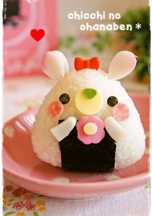 ＊キャラ弁＊　うさぎちゃんおにぎり♡-レシピのメイン写真