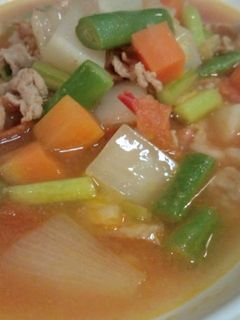 野菜たっぷりトマトスープ-レシピのメイン写真
