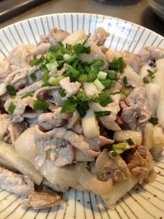 長芋と豚肉の簡単炒め-レシピのメイン写真