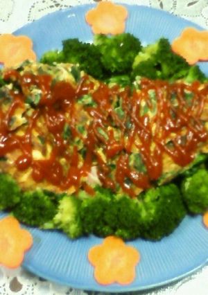 ☆ほうれん草とベーコンの大きなオムレツ☆-レシピのメイン写真