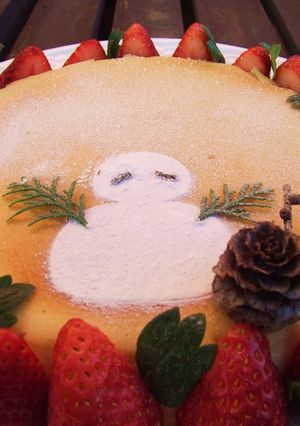 ＮＹチーズケーキでクリスマス-レシピのメイン写真