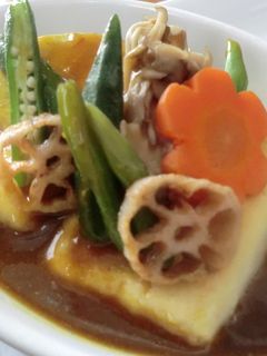 カレーあんかけの揚げだし豆腐-レシピのメイン写真