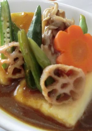 カレーあんかけの揚げだし豆腐-レシピのメイン写真