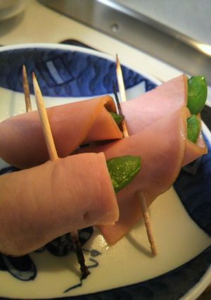 ＊ ハムのスナップえんどう巻き ＊-レシピのメイン写真