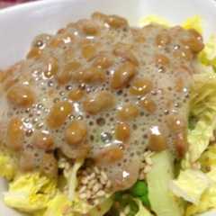 รูปของ 納豆ドレッシング on the 白菜