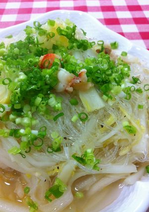 簡単中華♪白菜の芯とはるさめの炒め煮-レシピのメイン写真