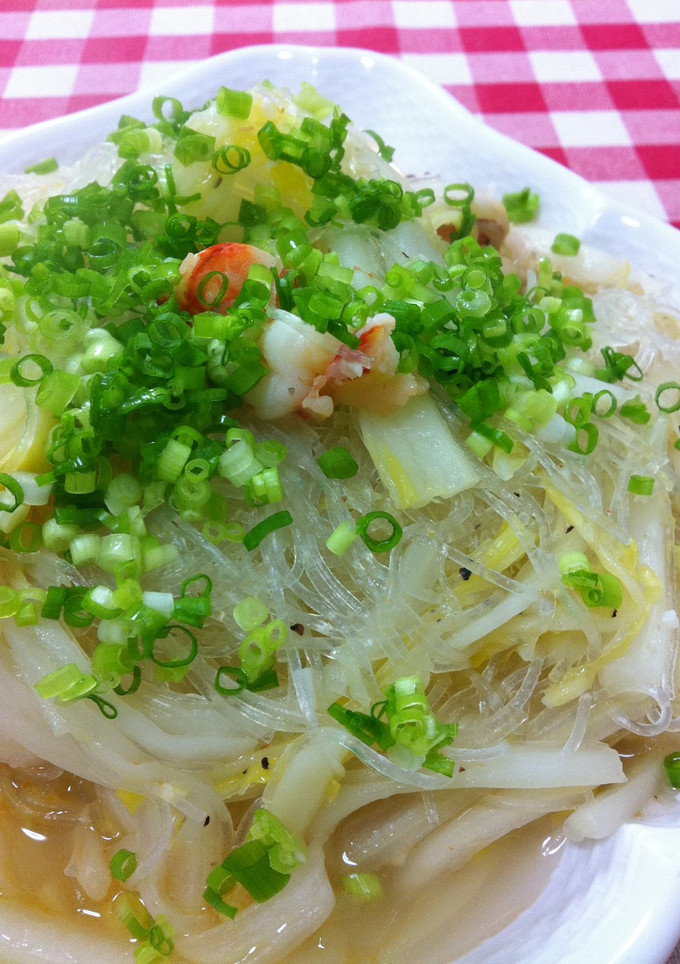 簡単中華♪白菜の芯とはるさめの炒め煮-レシピのメイン写真