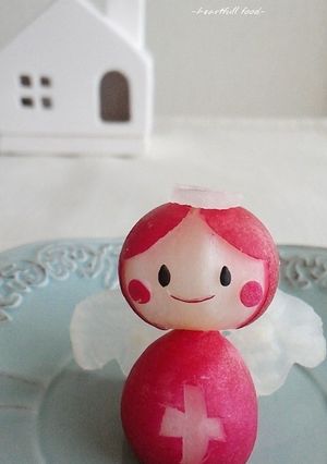 キャラ弁☆クリスマス☆ラディッシュの天使-レシピのメイン写真