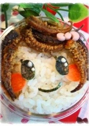 キャラ弁☆イカゲソ唐揚げDE女の子-レシピのメイン写真