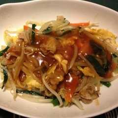 รูปของ 卵と野菜炒めの甘酢あんかけ