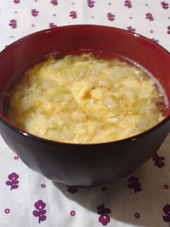 たまご白菜のみそ汁-レシピのメイン写真