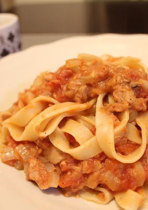 ツナとトマトの具沢山パスタ-レシピのメイン写真