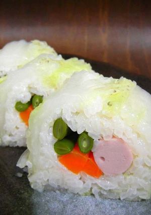 白菜で巻き寿司-レシピのメイン写真