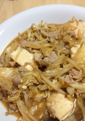 ★簡単★豆腐と豚肉と野菜の味噌炒め♪-レシピのメイン写真