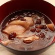 残った餃子の皮de ゆであずきぜんざい