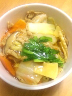 白菜と豚肉の餡かけラーメン-レシピのメイン写真
