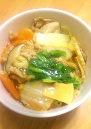 白菜と豚肉の餡かけラーメン-レシピのメイン写真