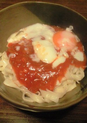 ミートソースうどん-レシピのメイン写真