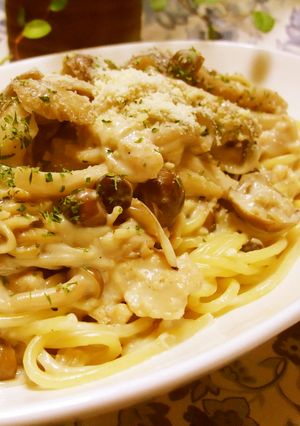 牛乳で簡単ヘルシーきのこのクリームパスタ-レシピのメイン写真