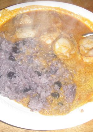 超簡単、黒豆ごはんとタイ・レッドカレー-レシピのメイン写真