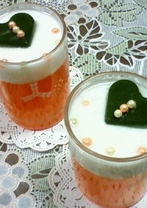 ★野菜ジュースのクリスマスカラーゼリー★-レシピのメイン写真
