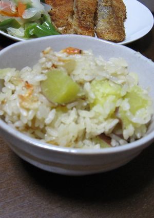 桜えびとサツマイモの炊き込みご飯-レシピのメイン写真