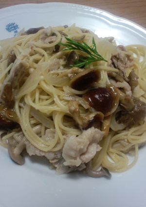 豚肉ときのこの幸せパスタ♡-レシピのメイン写真