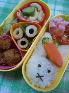 海苔とご飯だけ☆簡単ミッフィーキャラ弁*-レシピのメイン写真