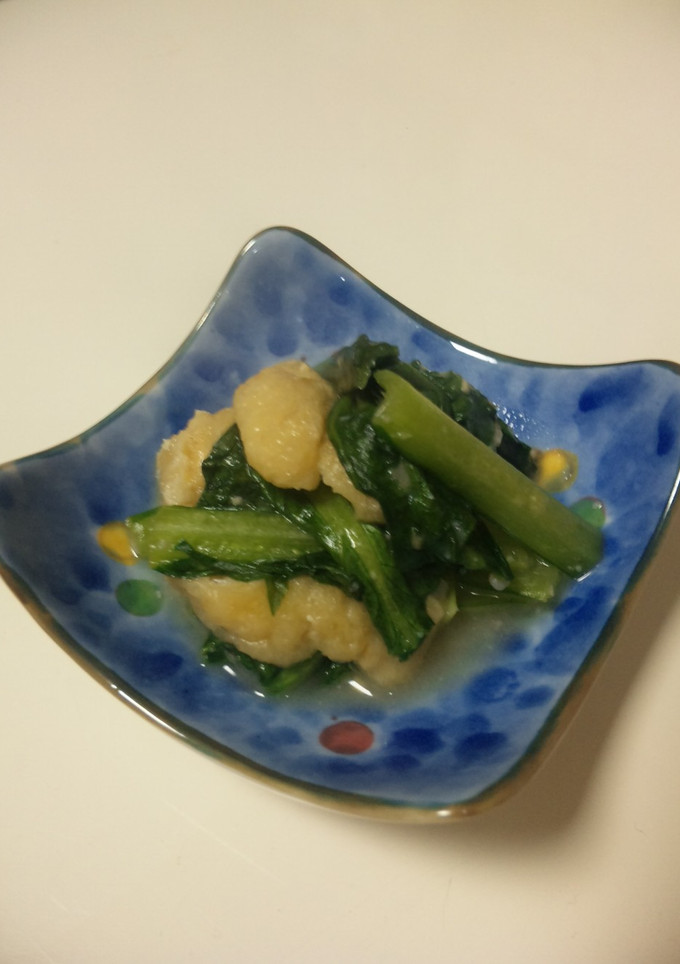 小松菜と揚げの味噌煮-レシピのメイン写真