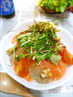⁂ハーブ薫る⁂ 洋風サーモン丼-レシピのメイン写真
