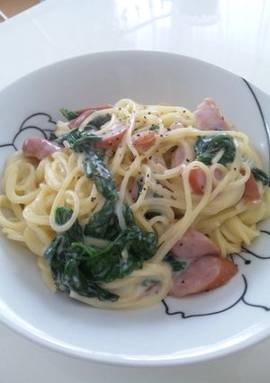 冷蔵庫にある物で♪手軽にクリームパスタ☆-レシピのメイン写真