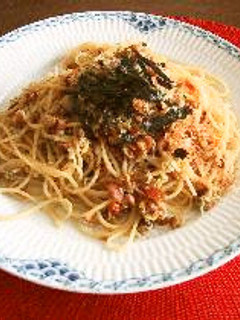 漬物・じゃこ・納豆パスタ-レシピのメイン写真
