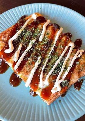 ふわとろ！たこ焼き粉でお好み焼き風🐙-レシピのメイン写真
