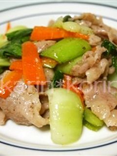 豚とチンゲン菜のシンプル炒め-レシピのメイン写真