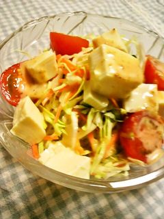 レストランのアレンジ♪豆腐と野菜のサラダ-レシピのメイン写真