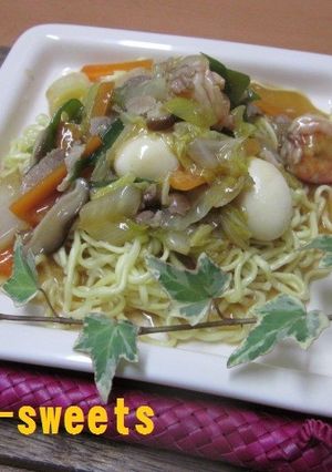 野菜たっぷり☆かた焼きそば風ラーメン-レシピのメイン写真