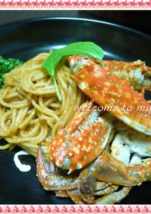 ｖｖワタリガニのトマトパスタｖｖ-レシピのメイン写真