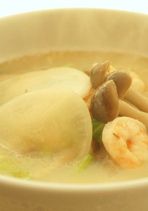 蕪と海老の生姜風味とんこつ味麺-レシピのメイン写真
