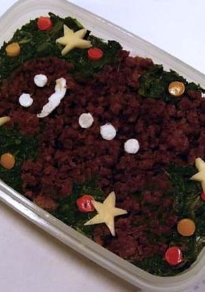 ジンジャーマンのクリスマスそぼろ弁当♪-レシピのメイン写真