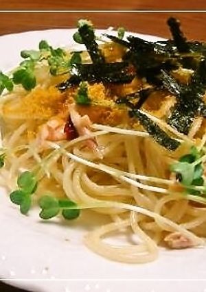 鮭とからすみのペペロンチーノ-レシピのメイン写真