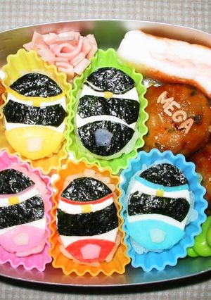 メガレンジャーぷちおにぎり-レシピのメイン写真